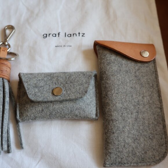 Graf Lantz Bedford Midi Backpack in Granite Merino Wool and Vachetta Leather - Picture 7 of 15